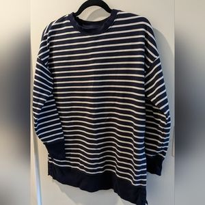 Old Navy striped tunic sweatshirt, Size Small